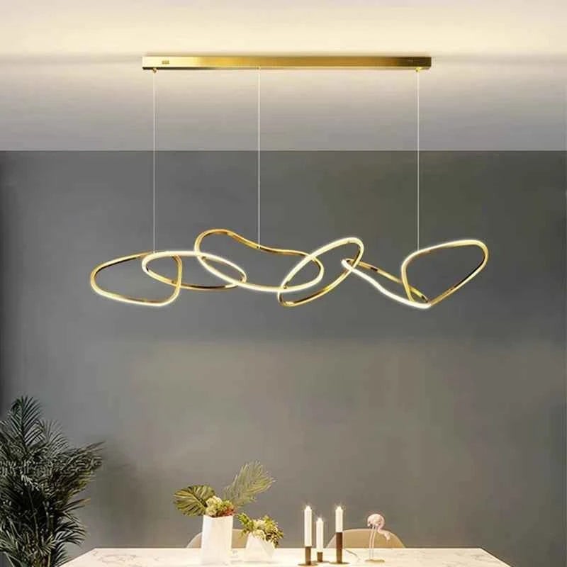 Grande Suspension à Anneaux LED Dimmable – Modèle Orbina (DIMOREE)