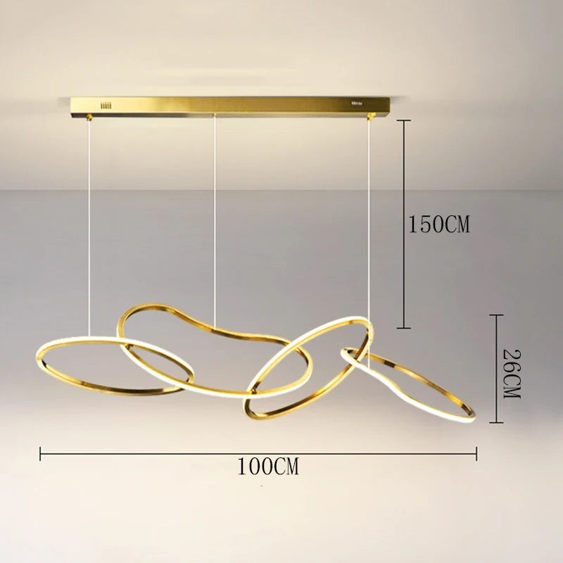 Grande Suspension à Anneaux LED Dimmable – Modèle Orbina (DIMOREE)