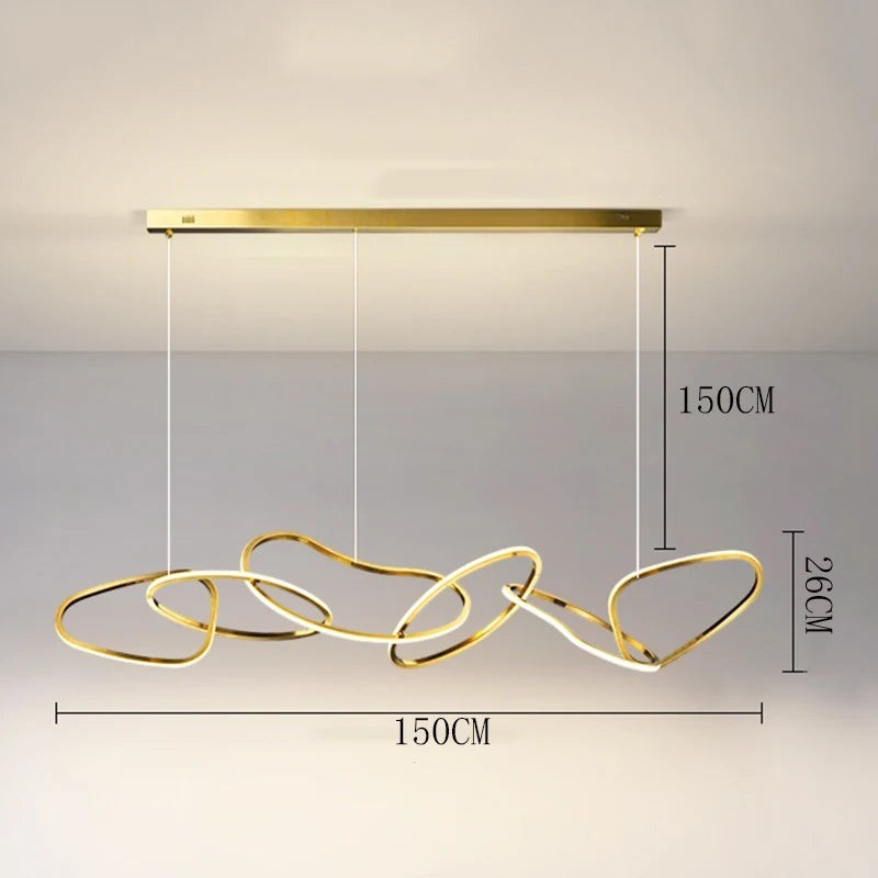 Grande Suspension à Anneaux LED Dimmable – Modèle Orbina (DIMOREE)
