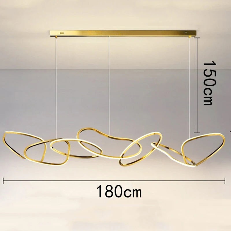 Grande Suspension à Anneaux LED Dimmable – Modèle Orbina (DIMOREE)