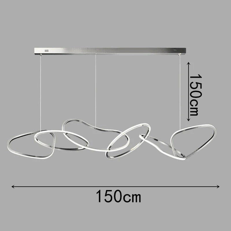 Grande Suspension à Anneaux LED Dimmable – Modèle Orbina (DIMOREE)