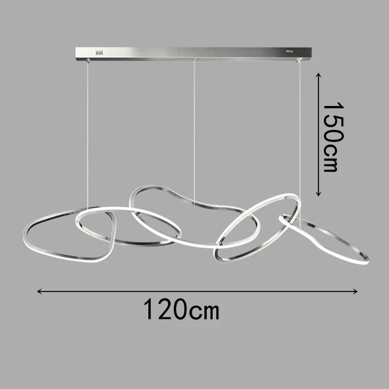 Grande Suspension à Anneaux LED Dimmable – Modèle Orbina (DIMOREE)