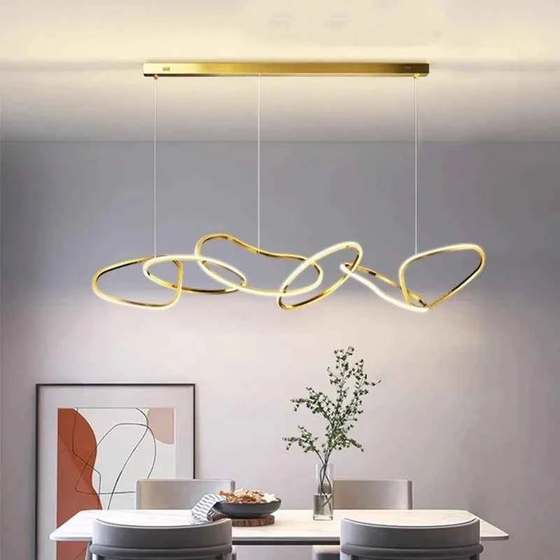 Grande Suspension à Anneaux LED Dimmable – Modèle Orbina (DIMOREE)