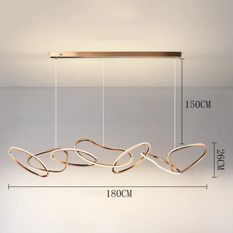 Grande Suspension à Anneaux LED Dimmable – Modèle Orbina (DIMOREE)