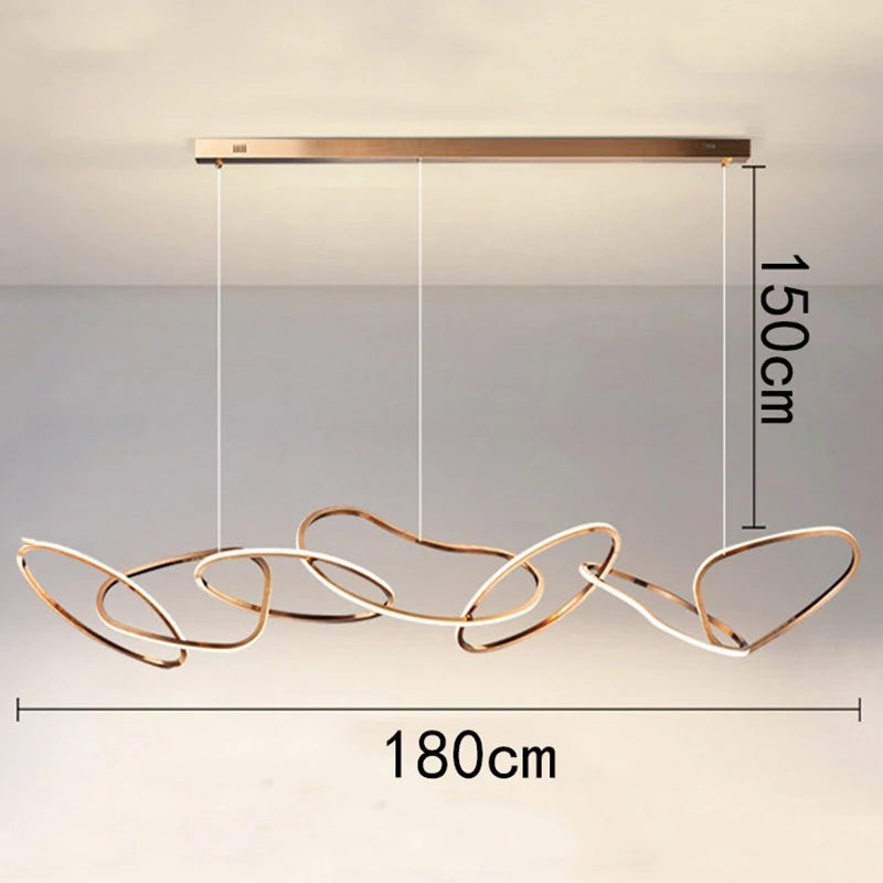 Grande Suspension à Anneaux LED Dimmable – Modèle Orbina (DIMOREE)