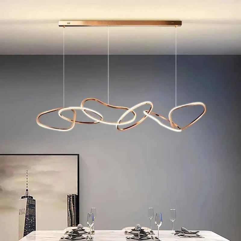 Grande Suspension à Anneaux LED Dimmable – Modèle Orbina (DIMOREE)