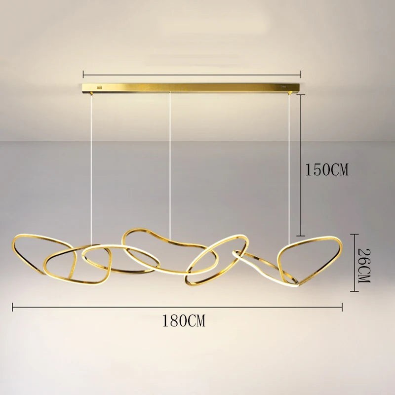 Grande Suspension à Anneaux LED Dimmable – Modèle Orbina (DIMOREE)