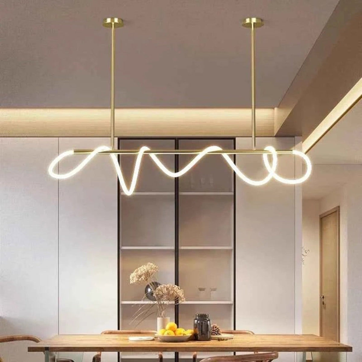 Grande Suspension Nordique en Acier Brossé – Modèle Cosmos (DIMOREE)