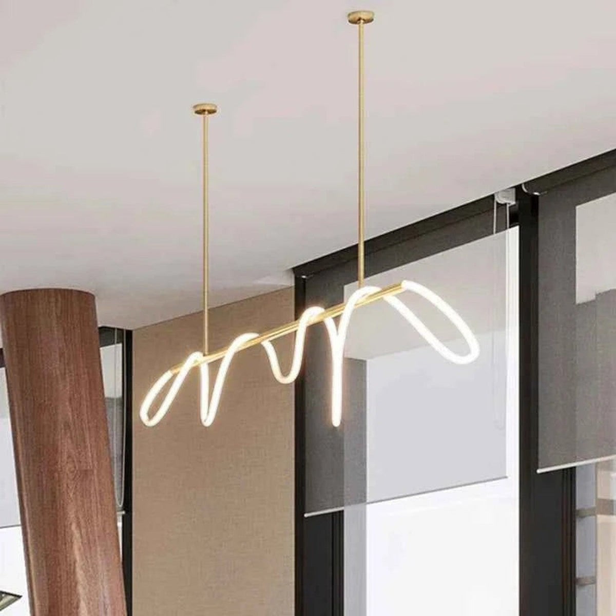 Grande Suspension Nordique en Acier Brossé – Modèle Cosmos (DIMOREE)