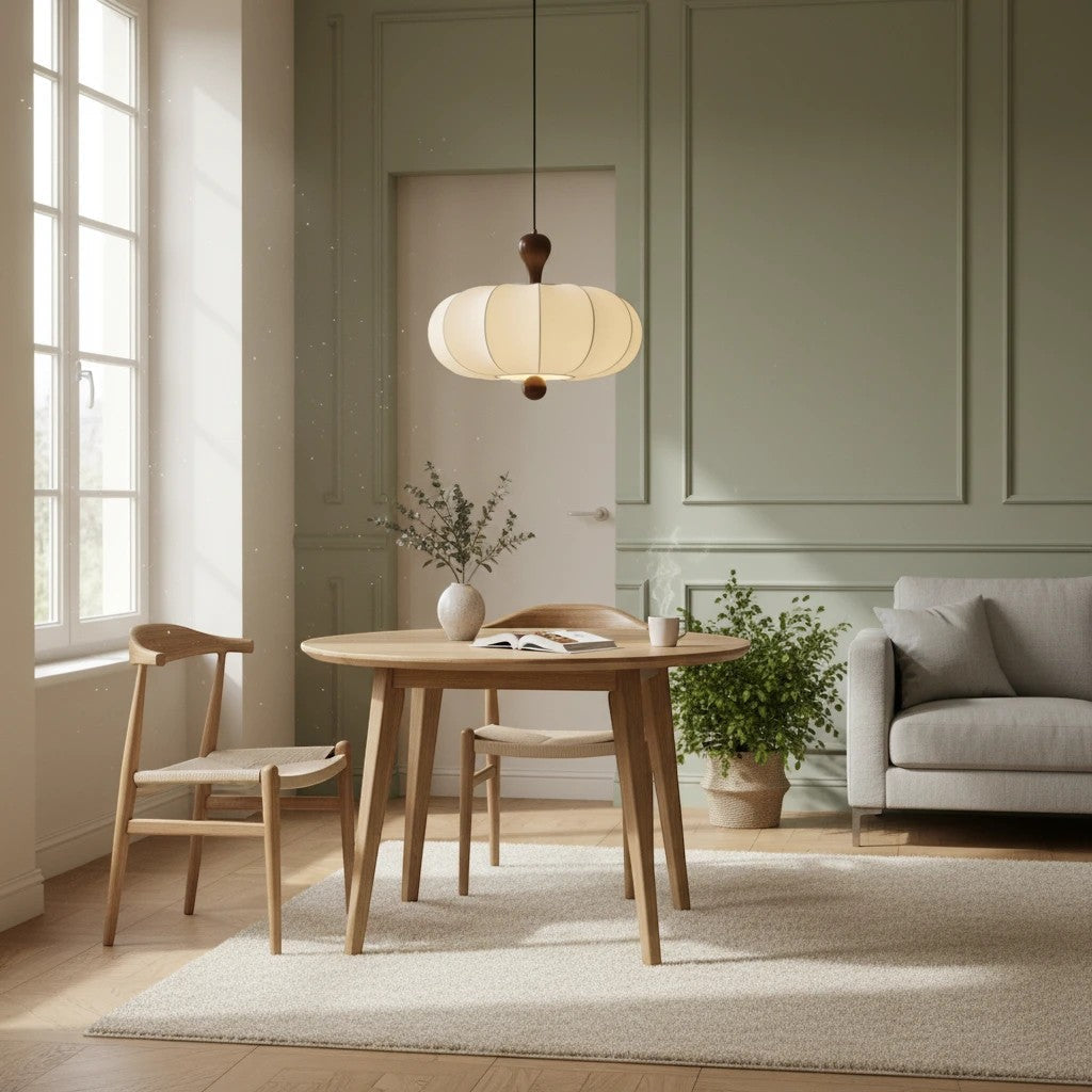 Suspension en Bois de Noyer et Soie – Modèle Miléna (DIMOREE)