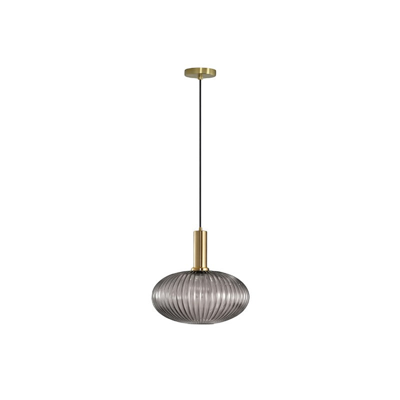 Suspension en Verre Teinté et Métal Doré – Modèle Oria (DIMOREE)