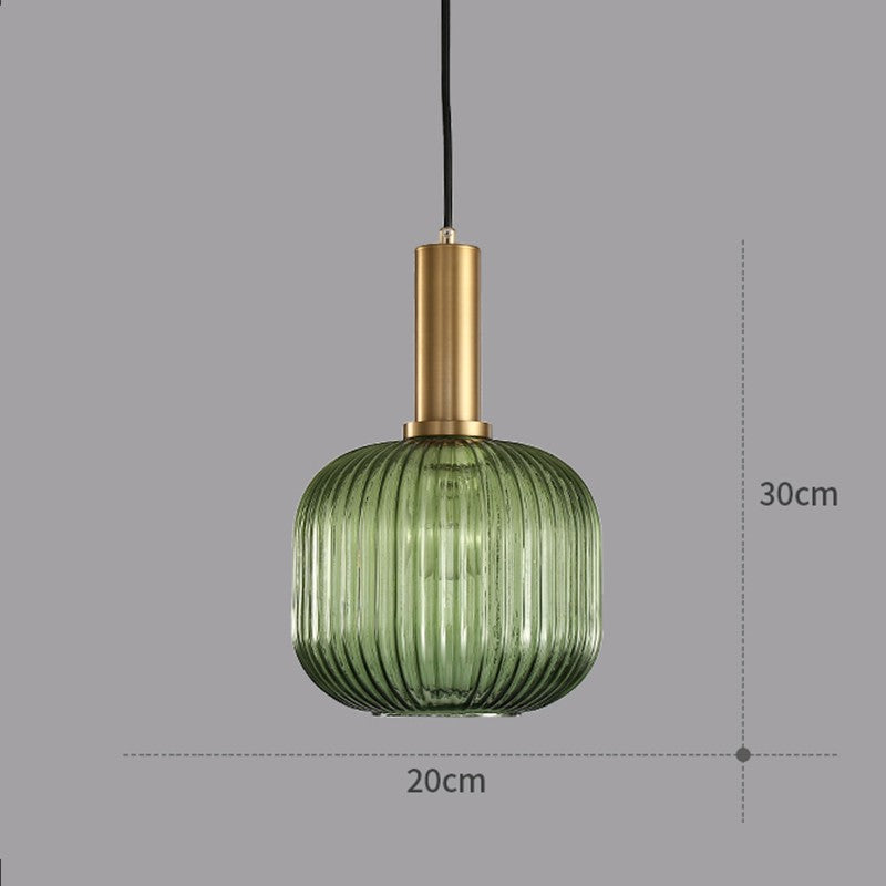 Suspension en Verre Teinté et Métal Doré – Modèle Oria (DIMOREE)