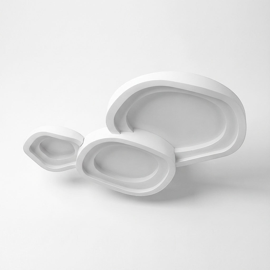 Plafonnier Minimaliste Blanc pour Salon – Modèle Bergen (DIMOREE)