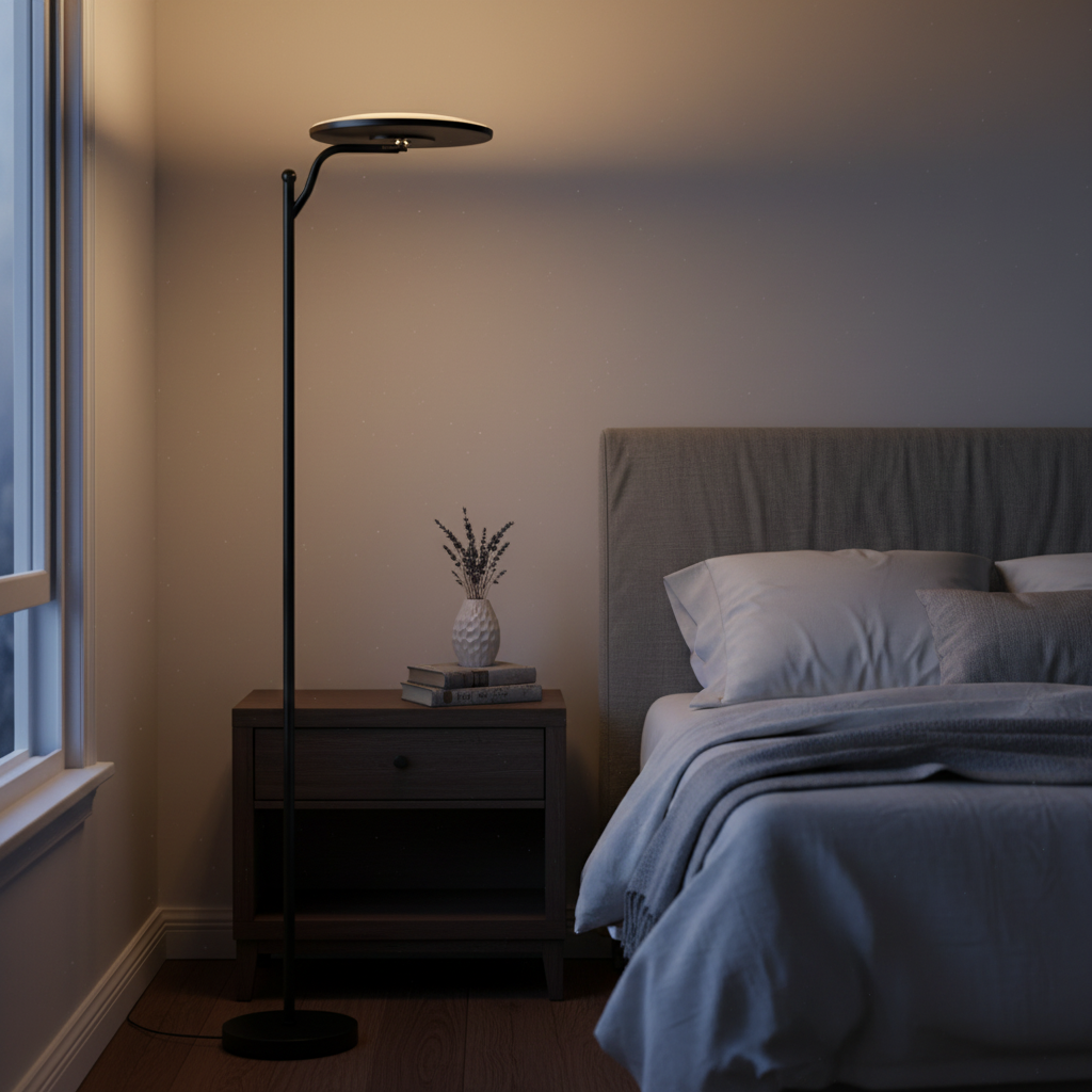 Aérane — Lampadaire LED au profil courbé