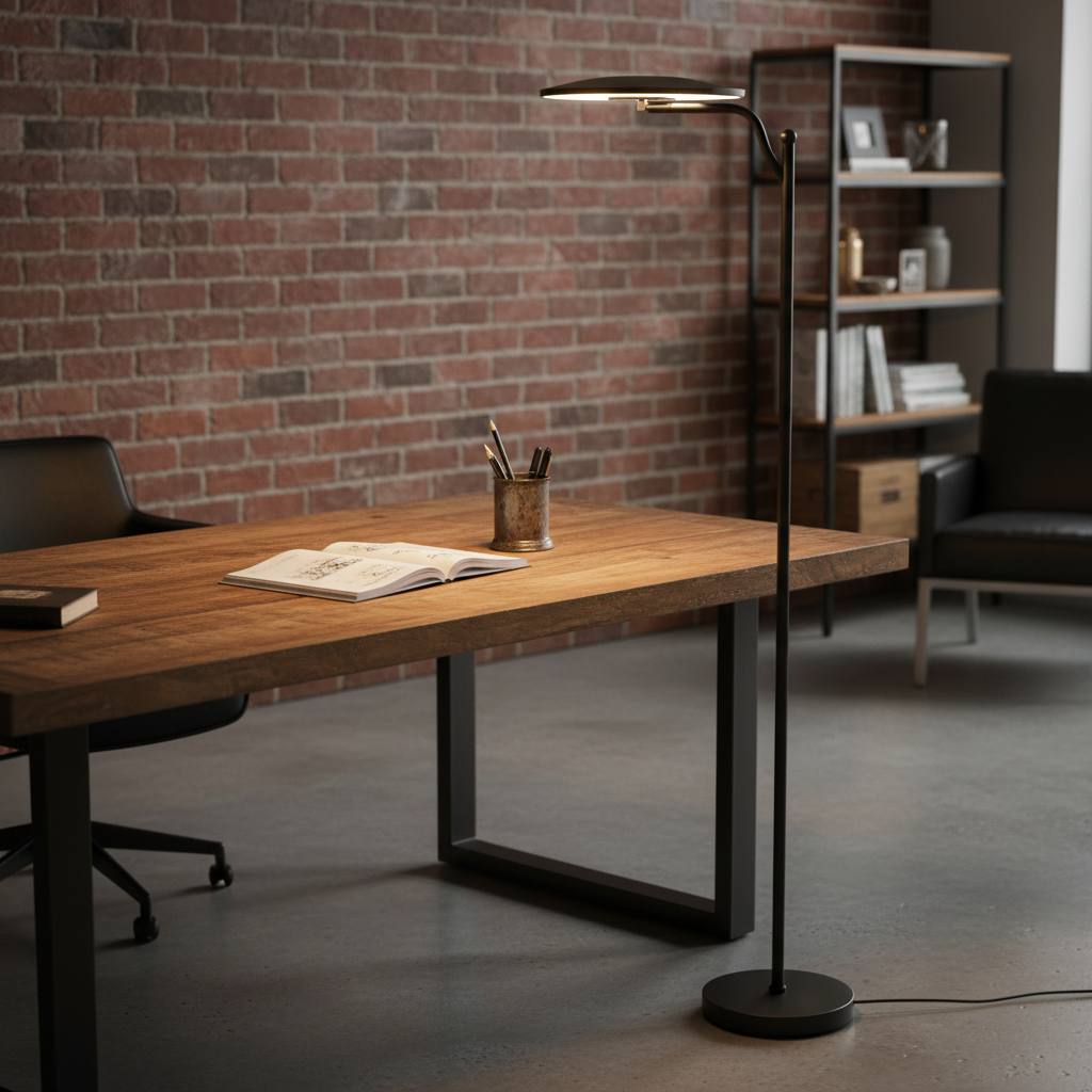 Aérane — Lampadaire LED au profil courbé