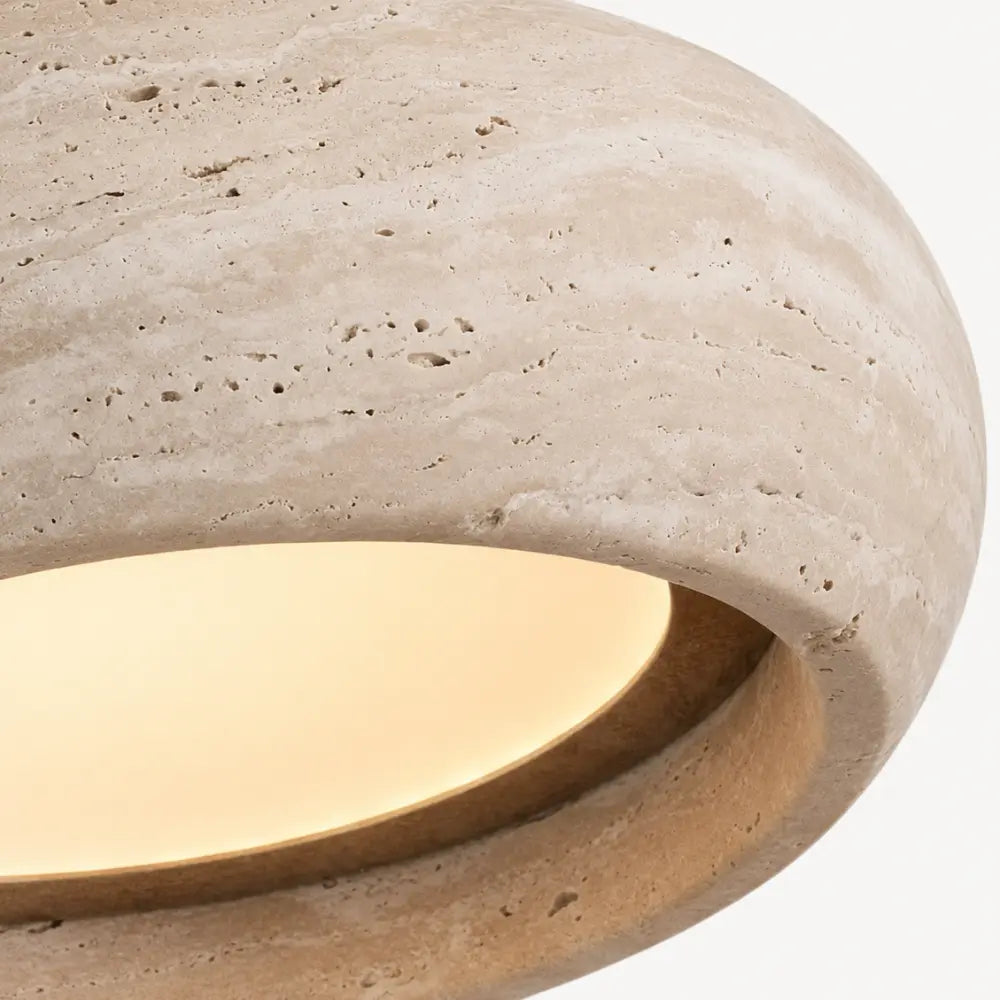 Isaura — Suspension en travertin naturel