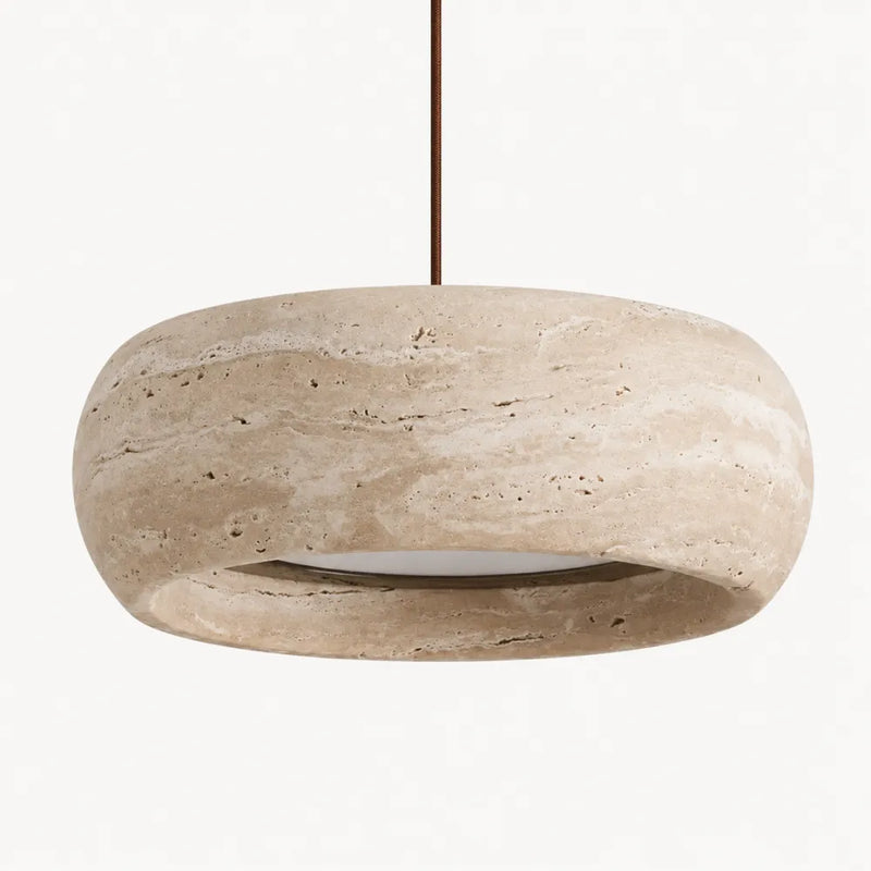 Isaura — Suspension en travertin naturel