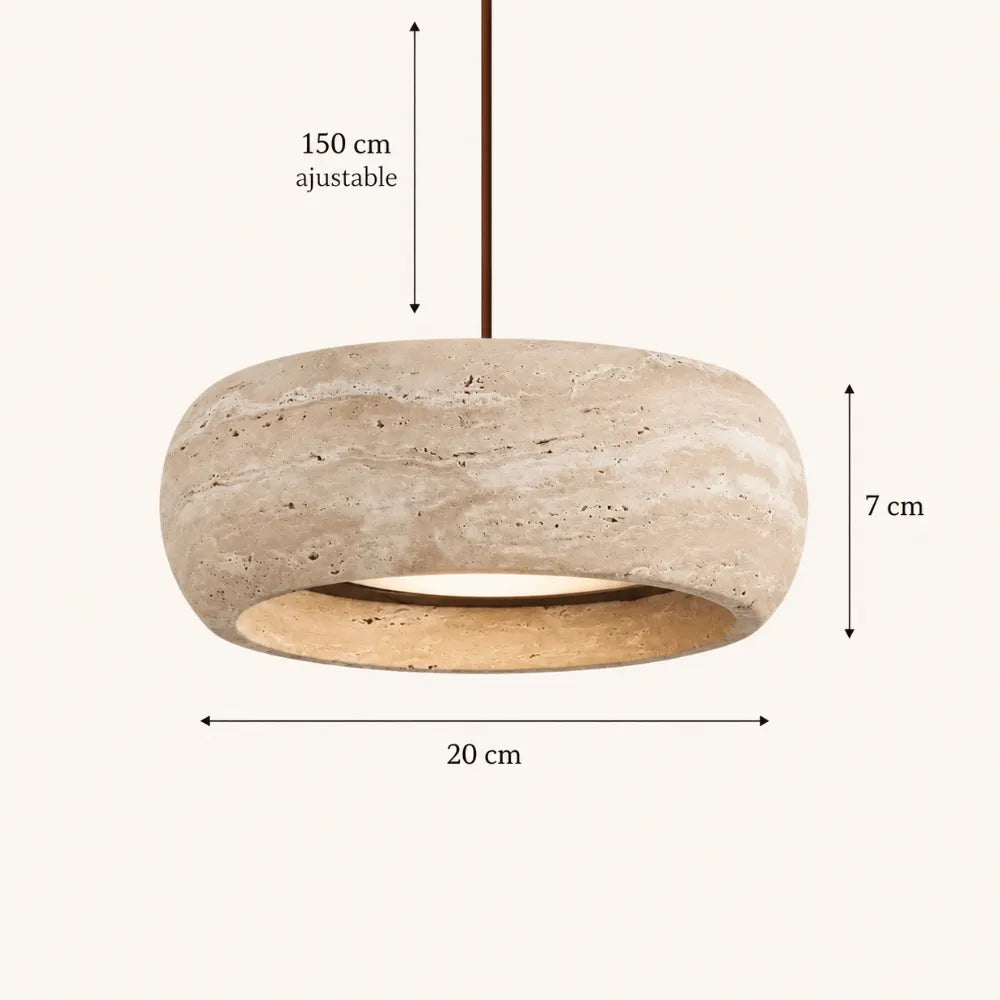 Isaura — Suspension en travertin naturel