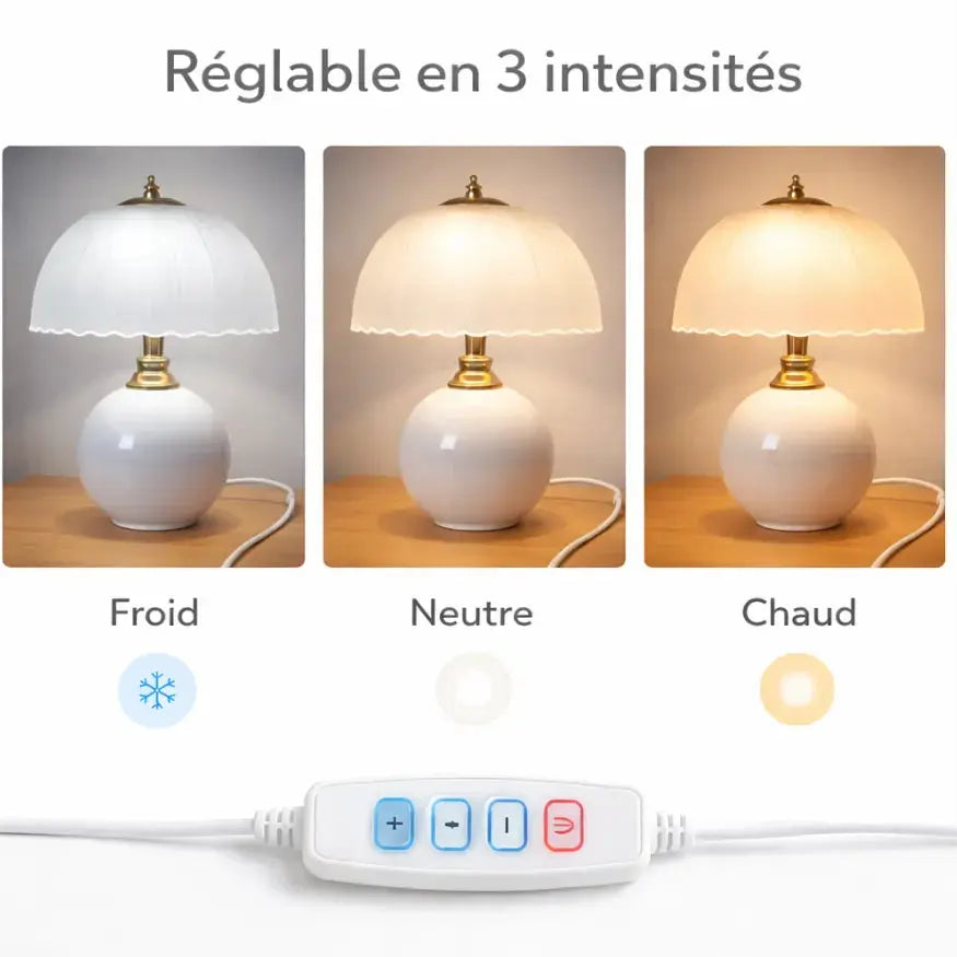 Elvane — Lampe de chevet en céramique et verre