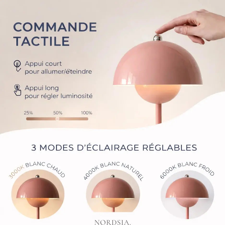 Mirela — Lampe de chevet LED d'esprit vintage