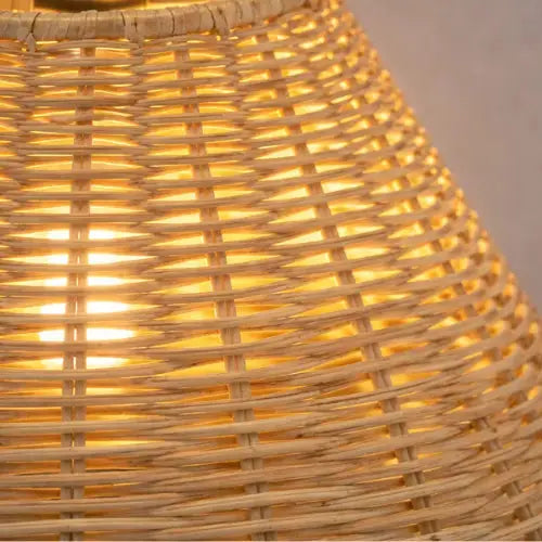 Yunia — Lampe de chevet en bambou tressé naturel