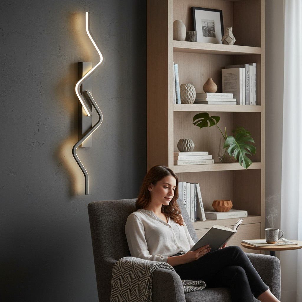 Serpentina — Applique murale ondulée LED