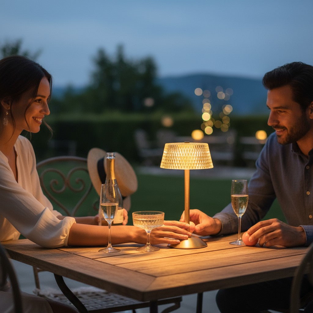 Cristana — Lampe à poser sans fil effet cristal