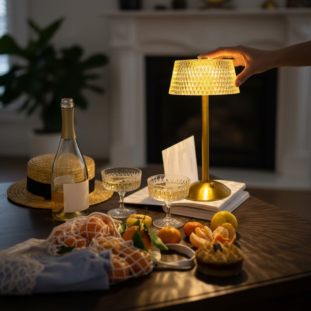 Cristana — Lampe à poser sans fil effet cristal