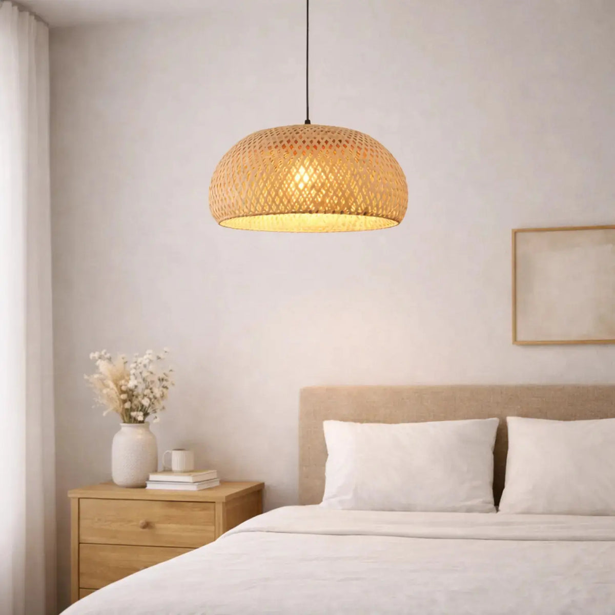 Halvéa — Suspension demi-sphère en bambou