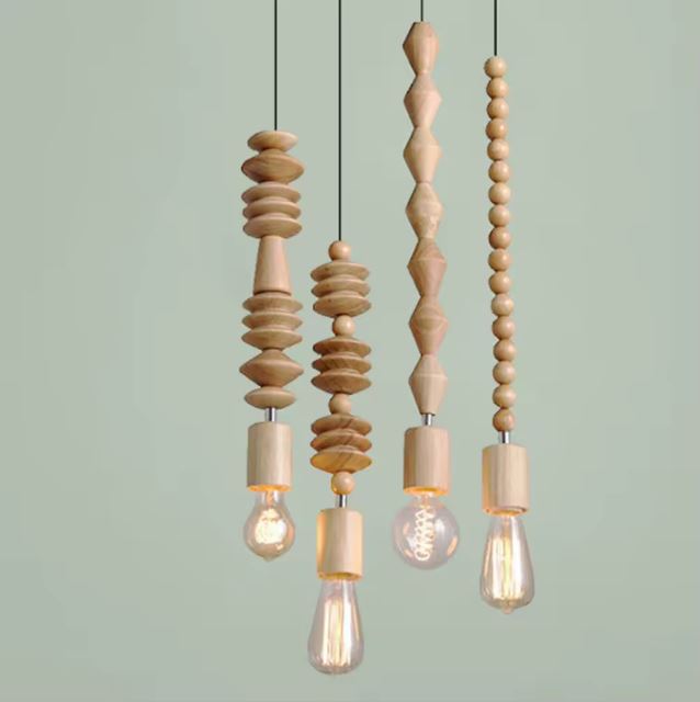 Suspension en Perles de Bois Sculpté – Modèle Aldera (DIMOREE)