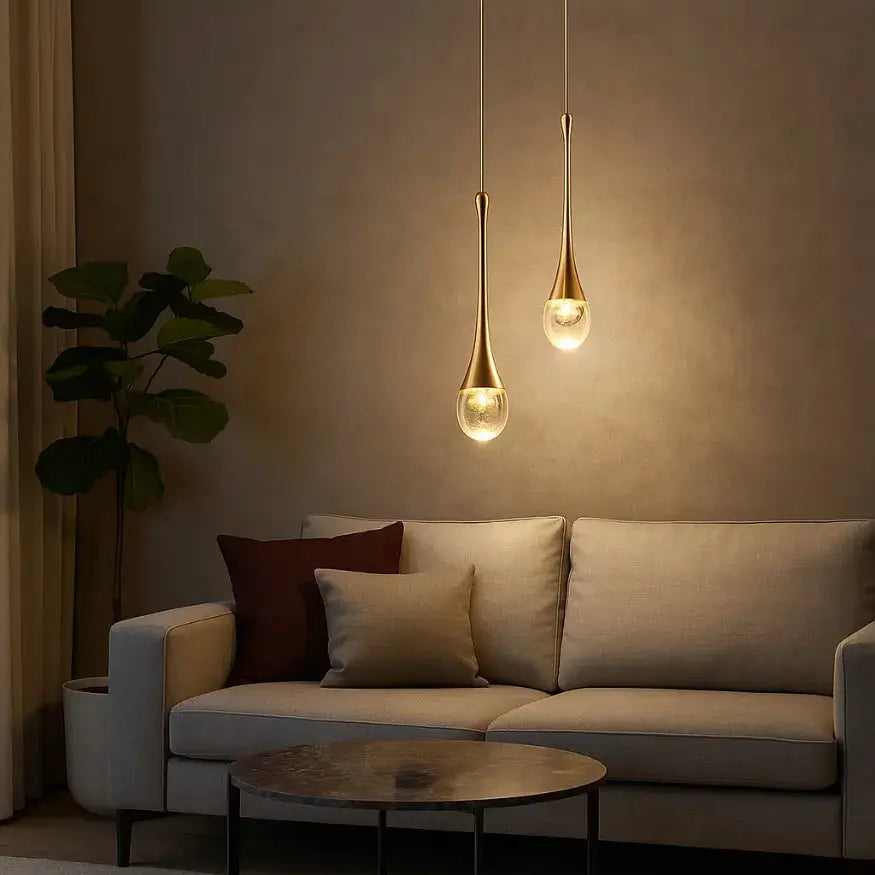 Perlana — Suspension goutte en cristal