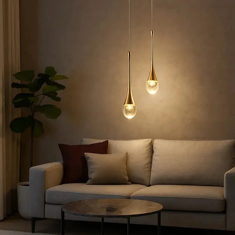 Perlana — Suspension goutte en cristal