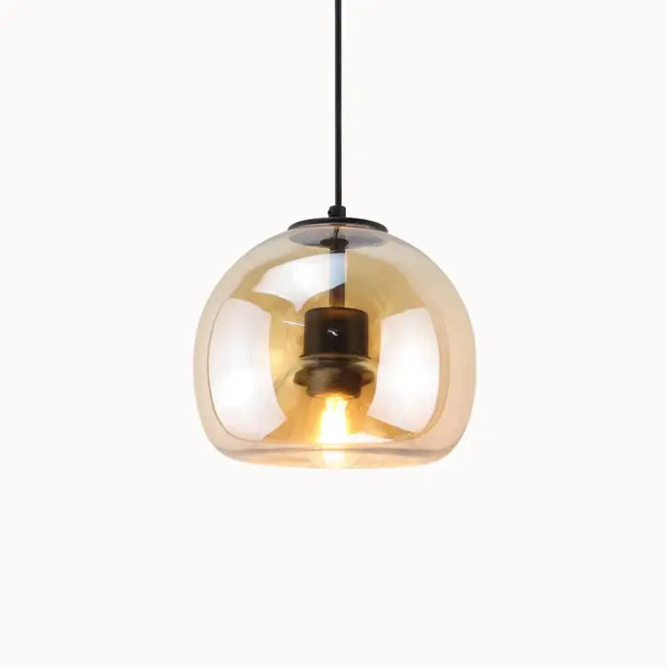 Vetrina — Suspension globe en verre teinté