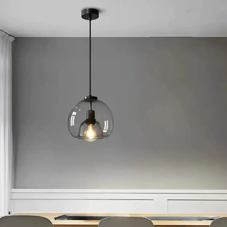 Vetrina — Suspension globe en verre teinté