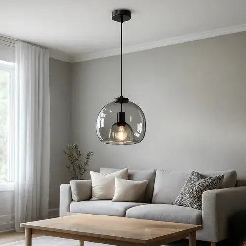 Vetrina — Suspension globe en verre teinté