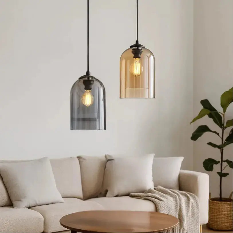 Brumella — Suspension globe en verre fumé