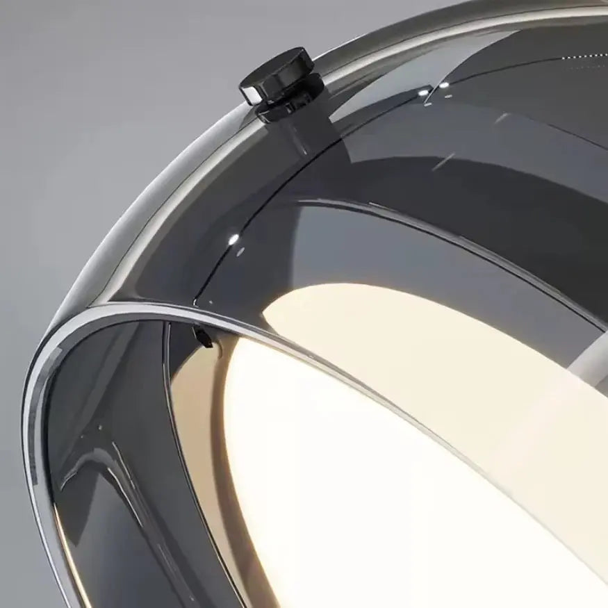 Naéla — Suspension boule en verre fumé