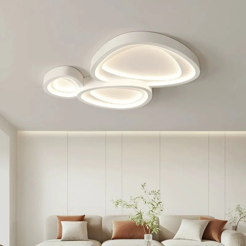 Plafonnier Minimaliste Blanc pour Salon – Modèle Bergen (DIMOREE)