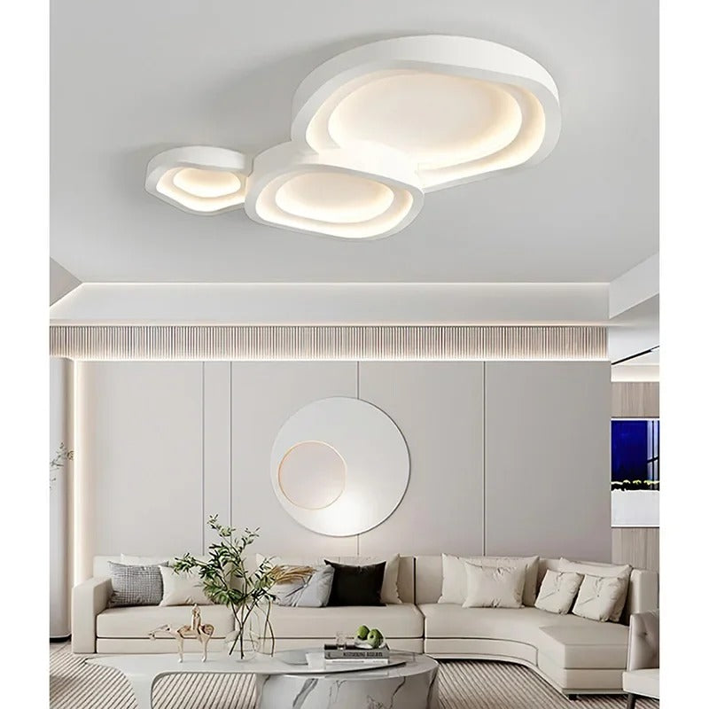 Bergen — Plafonnier minimaliste blanc pour salon