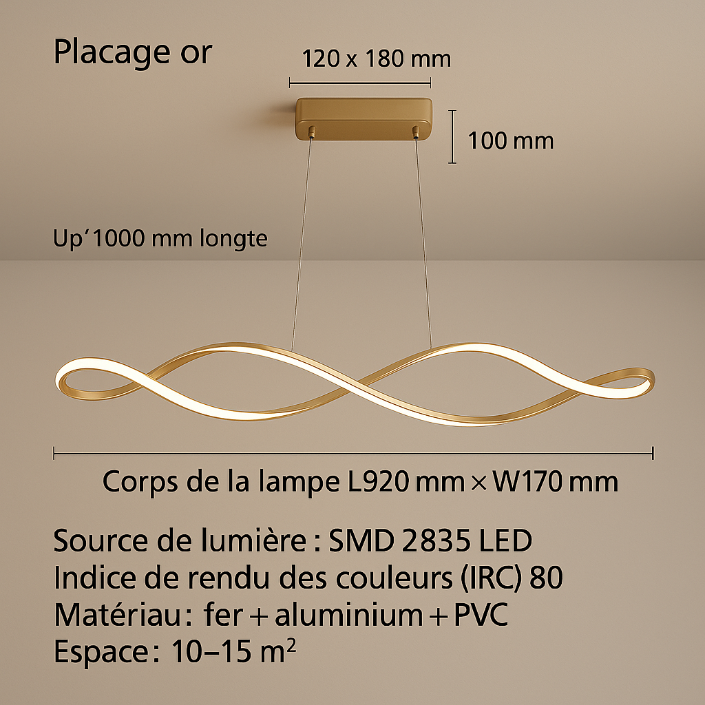Selvia — Suspension LED connectée à intensité variable