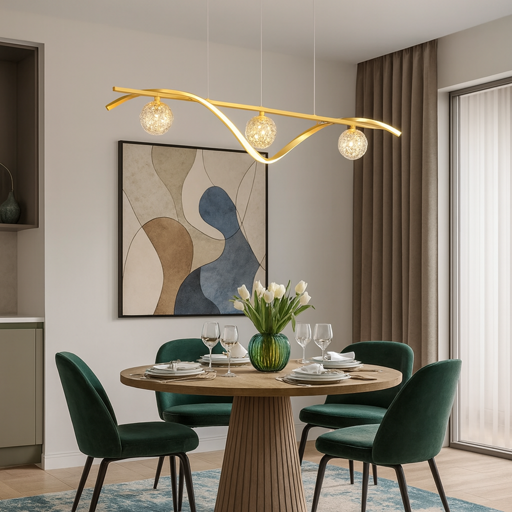 Ravella — Suspension trois globes de verre étoilé