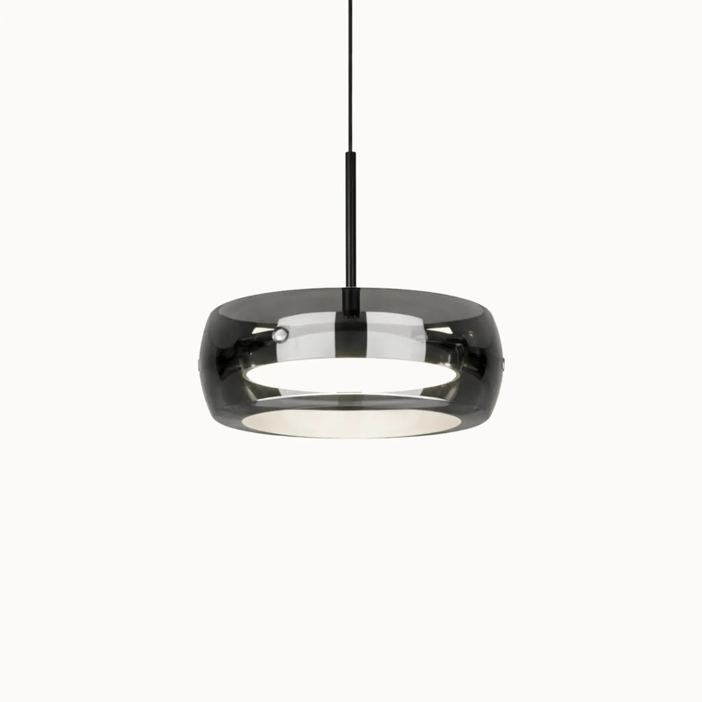 Naéla — Suspension boule en verre fumé