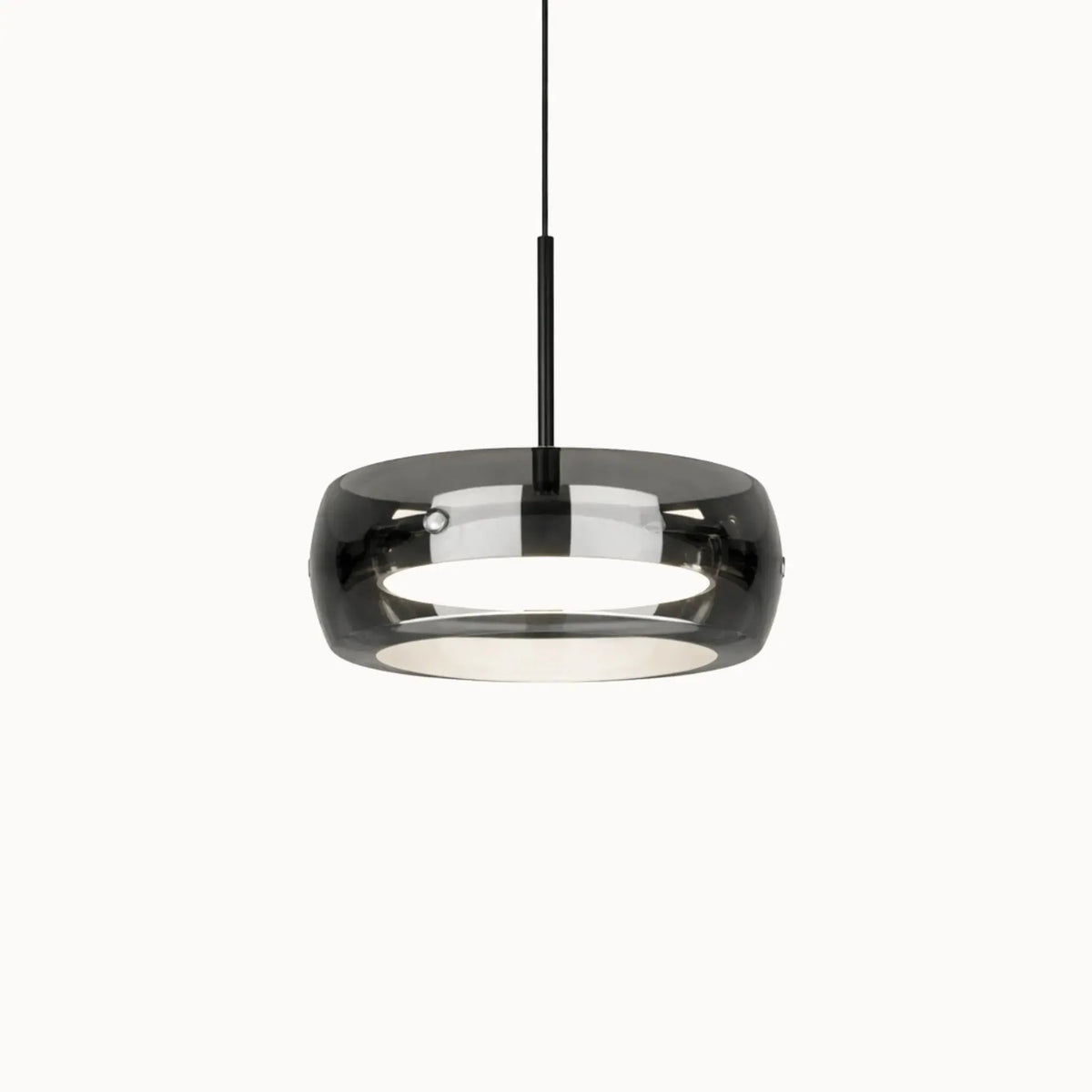 Naéla — Suspension boule en verre fumé