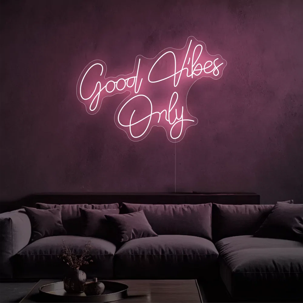 Felice — Néon LED message Good Vibes Only
