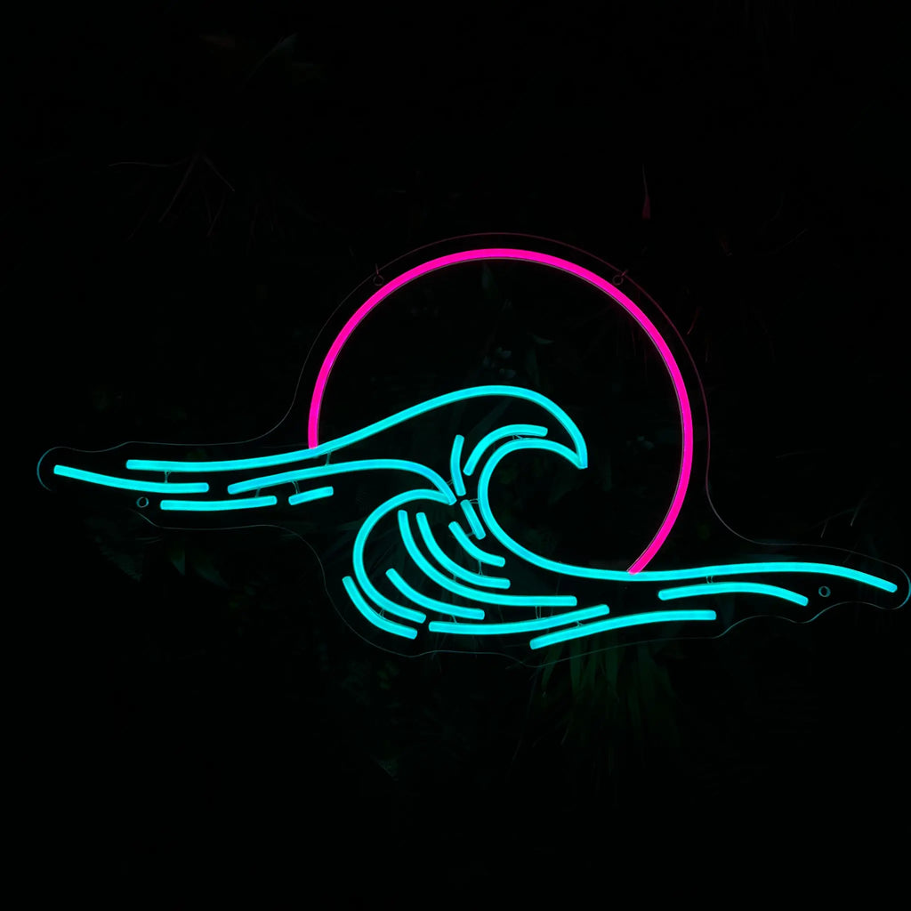 Ondine — Néon LED en forme de vague