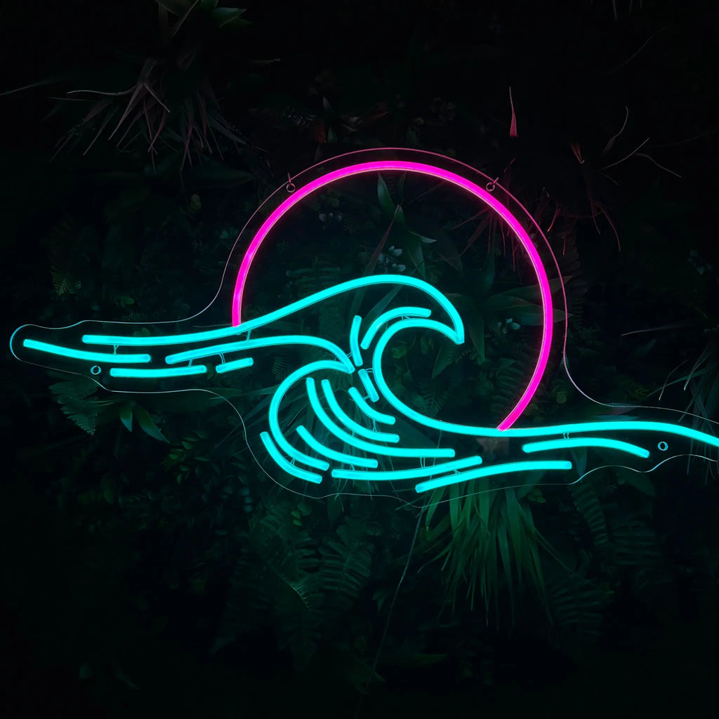 Ondine — Néon LED en forme de vague