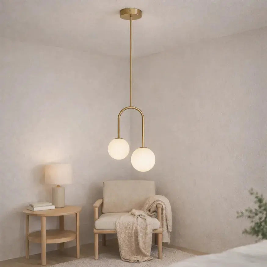 Gloa — Plafonnier minimaliste en métal doré