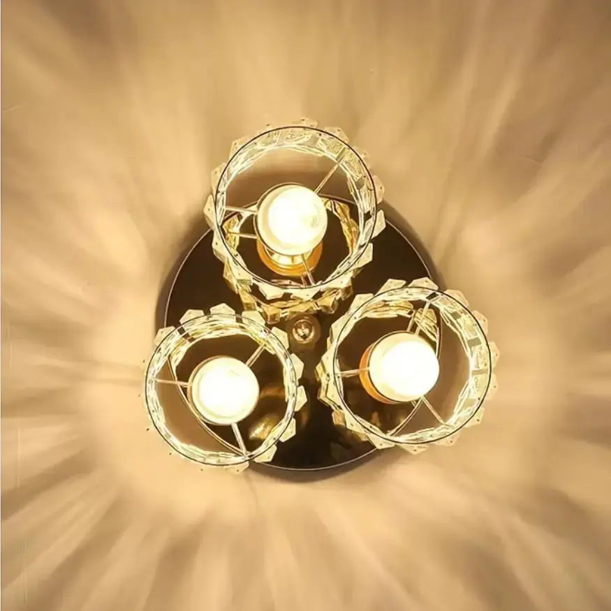 Leïva — Plafonnier moderne en verre trois lumières