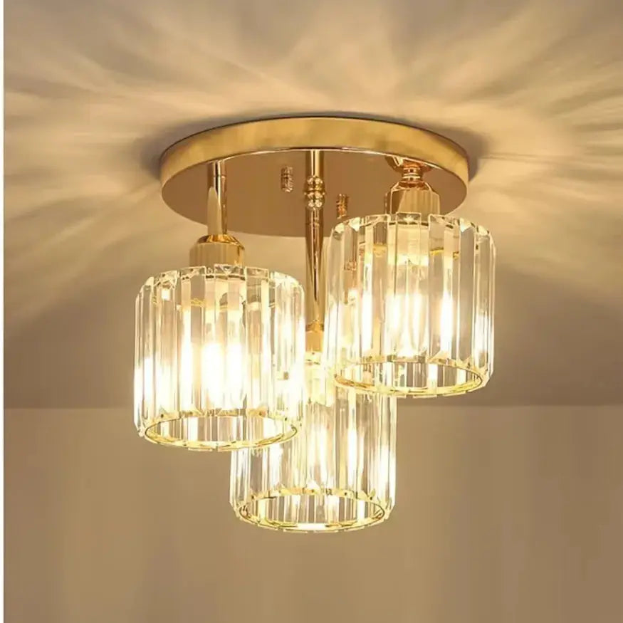 Leïva — Plafonnier moderne en verre trois lumières