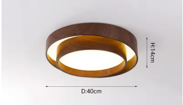 Plafonnier Minimaliste Finition Bois – Modèle Zéphyra (DIMOREE)